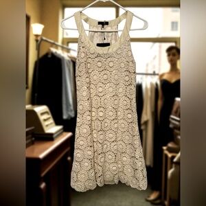 Ryu Cream Floral Lace Mini Dress size S‎ NWT